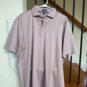 Stitch Golf Mens Polo Pink Grey M/L
